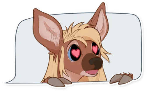 Sticker: looking at something, with hearts in her eyes