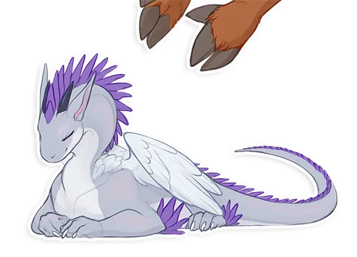 Sticker: hooves reaching down to pick up a zephyr, sitting happily