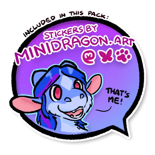 Sticker: Credits sticker for minidragon.art
