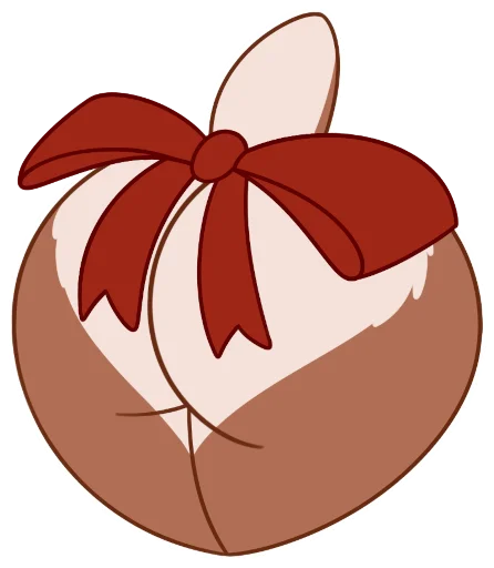 Sticker: butt, now with ribbon