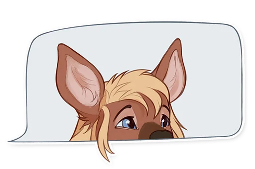 Sticker: peeking up over a ledge